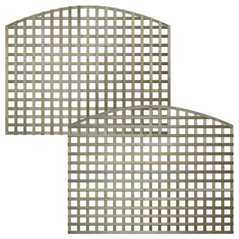 Premier 6ft x 4ft Arch Top Privacy Square Garden Trellis Panels