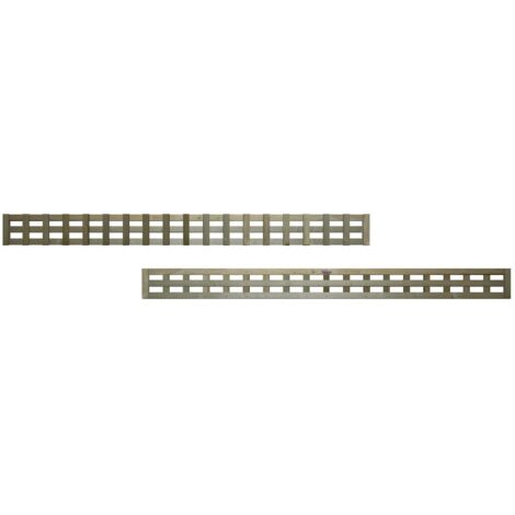 Premier 6ft x 0.5ft Flat Top Privacy Square Garden Trellis Panel