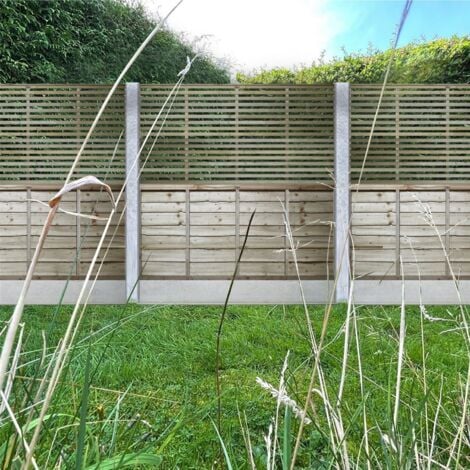 Premier 6x3ft Vogue Modern Horizontal Slatted Trellis Panel