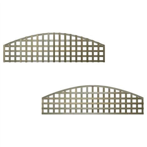 Premier 6ft x 1ft Arch Top Privacy Square Garden Trellis Panels