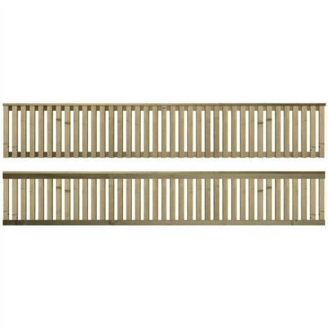 Premier 6ft x 1ft Tuscany Vertical Slatted Capped Trellis Panel