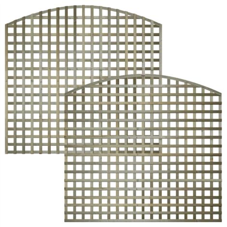 Premier 6ft x 5ft Arch Top Privacy Square Garden Trellis Panels