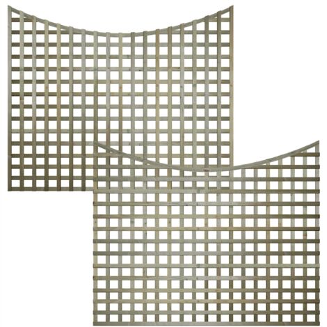 Premier 6ft x 5ft Concave Top Privacy Square Garden Trellis Panels