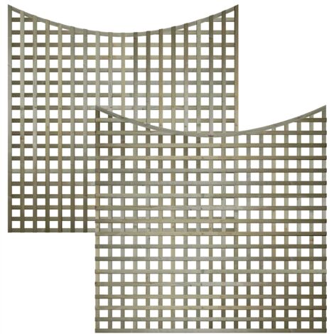 Premier 6ft x 6ft Concave Top Privacy Square Garden Trellis Panels