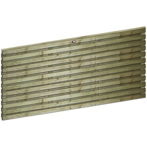 6ft x 3ft ROMAD Double Horizontal Venetian Slatted Fence Panel