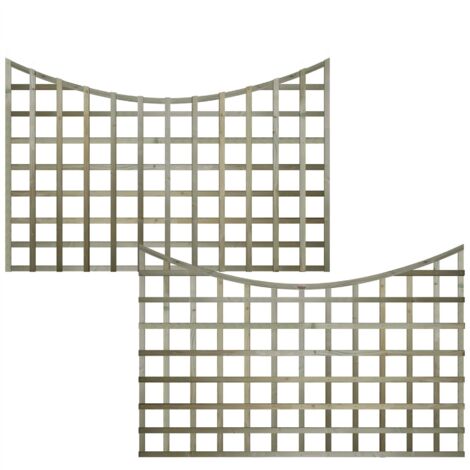 Premier 6ft x 4ft Concave Top Standard Square Garden Trellis Panel
