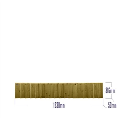 Premier 6ft x 1ft Feather Edge Fully Framed Garden Fence Panel
