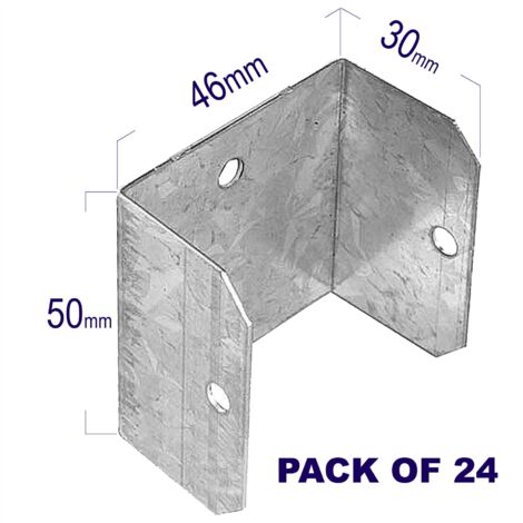 24x Fence Panel Clips 46 x 50mm (1/5)