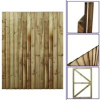 Premier 6ft Feather Edge 135cm Wide Fully Framed Flat Top Gate