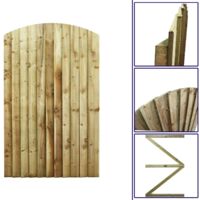 Premier 6ft Feather Edge 105cm Wide Semi-Braced Arch Top Gate