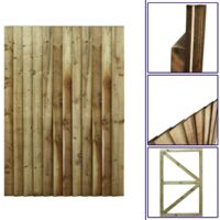 Premier 6ft Feather Edge 120cm Wide Fully Framed Flat Top Gate