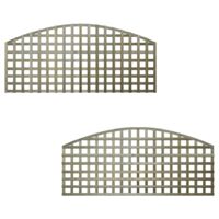 Premier 6ft x 2ft Arch Top Privacy Square Garden Trellis Panels