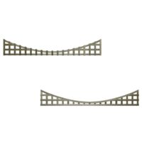 Premier 6ft x 1ft Concave Top Privacy Square Garden Trellis Panels