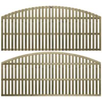 Premier 6ft x 2ft Florence Vertical Slatted Arch Trellis Panel