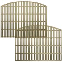 Premier 6ft x 4ft Florence Vertical Slatted Arch Trellis Panel
