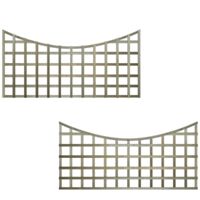 Premier 6ft x 3ft Concave Top Standard Square Garden Trellis Panel