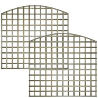 Premier 6ft x 5ft Arch Top Standard Square Garden Trellis Panel