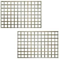 Premier 6ft x 4ft Flat Top Standard Square Garden Trellis Panel