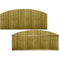 Premier 6ft x 2ft Feather Edge Semi-Braced Garden Dome Top Panel