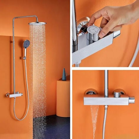 Colonne de douche thermostatique MANDA or brossé, avec technologie Coo – Le  Monde du Bain
