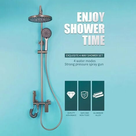 Colonne de douche avec robinet mitigeur à encastrer fabriquée en laiton avec  finition chromée Clasic TRES - Habitium®