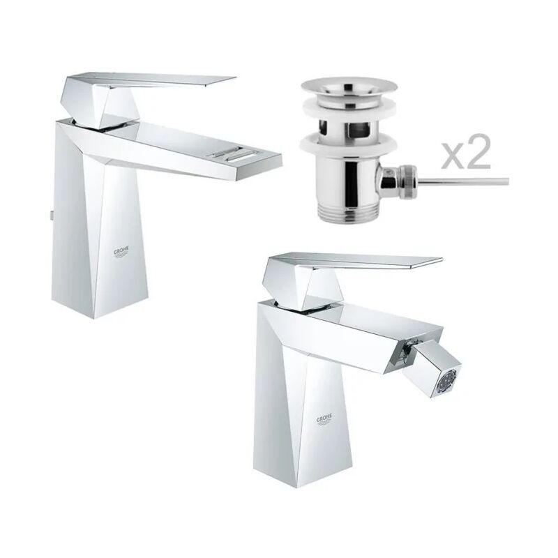 Set Miscelatori Lavabo e Bidet Con Pilette Allure Brilliant - Grohe