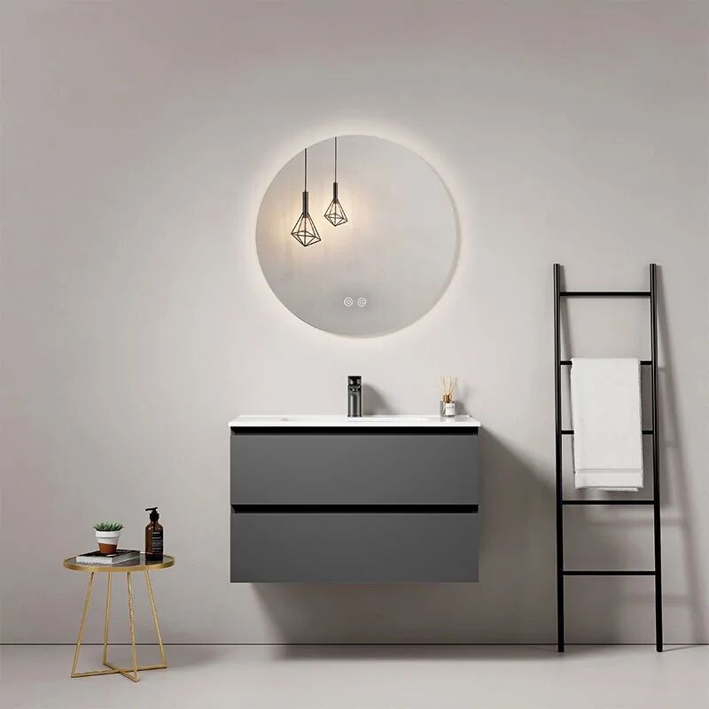 Set Accessori da Bagno Tortora-Oro Lucido Tondo Spazio - Pianetaffari