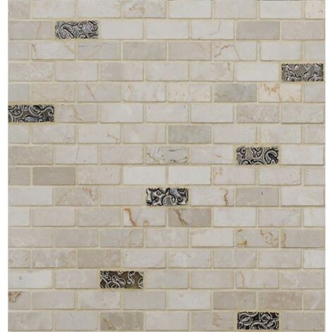 Mosaico in Marmo e Ceramica 30x30 Beige Nilo - Spazio