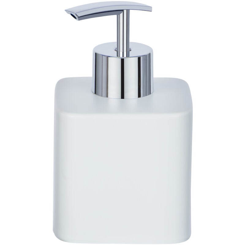 WENKO Dispensador de jabón líquido dosificador baño cocina Hexa blanco 290 ml