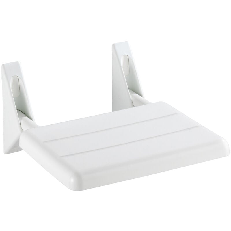 Wenko Asiento Plegable de ducha secura abatible capacidad carga 120 kg abs 35 x 19 36 cm blanco silla