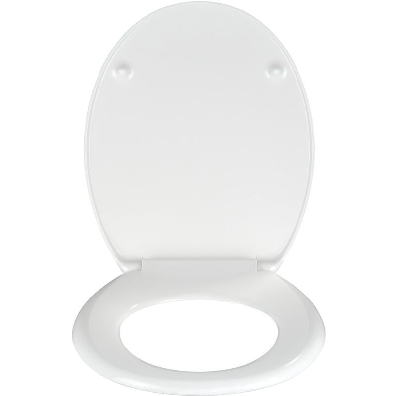 Tapa WC Universal,Tapa WC de Liberación Rápida,Asiento para Inodoro,  Asiento de Inodoro en Forma de O, Bisagras Ajustables, Gota Gris