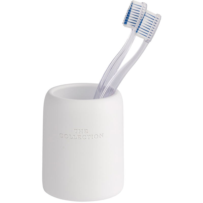 WENKO Vaso cepillos de dientes portacepillo higiene pasta dental baño Ida  blanco