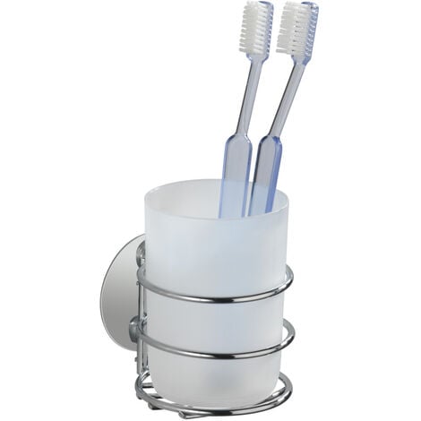 WENKO Vaso cepillos de dientes portacepillo pasta dental baño fijar sin  taladrar