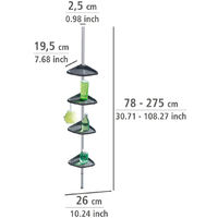 Estantería de ducha telescópica WENKO Compact – 4 repisas