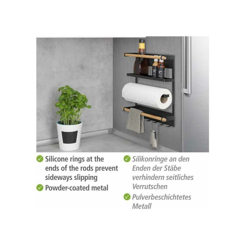 Barra magnetica universale nera per frigorifero,fornelli,forno ed elettrodomestici,Accessorio pratico per asciugamani e organizzazione | Leroy Merlin
