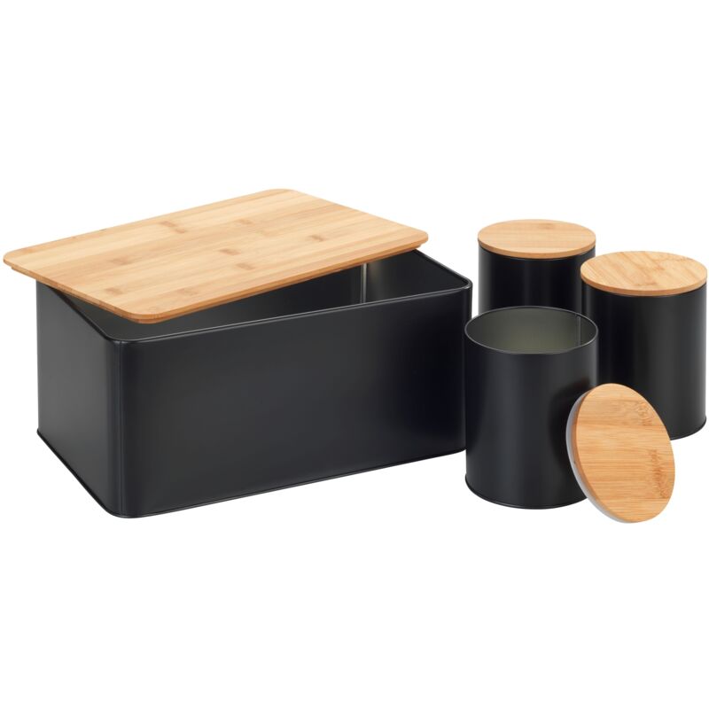 2 Contenitori Per Sale In Bambù Con Coperchio Magnetico - 6 Cucchiai Inclusi - Foto 7