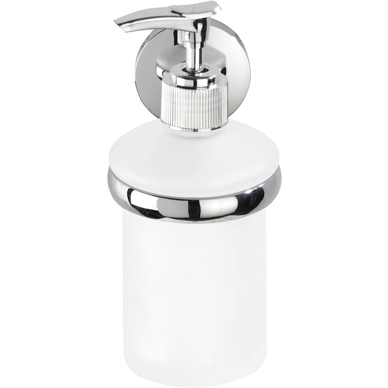 Dispenser Sapone Liquido in Zinco Cromato con Erogatore, Supporto