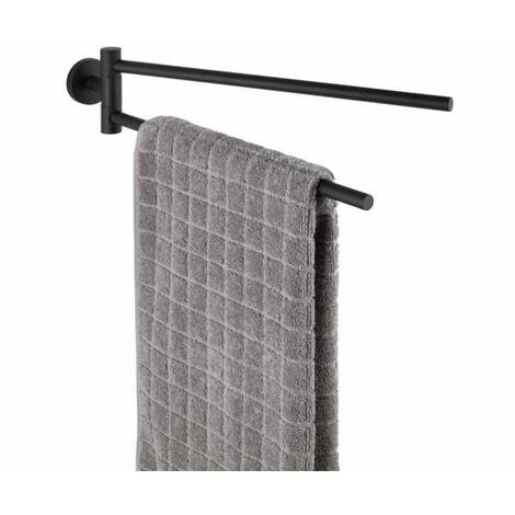 Set di cinque accessori per bagno nero opaco (include portasciugamani da parete e portasciugamani in acciaio inossidabile 304) | Leroy Merlin