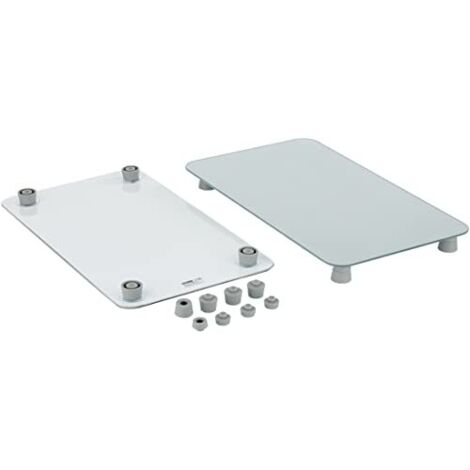 Piastra Di Copertura Per Piano Cottura In Vetro Temperato, 2 Pezzi 30x52 Cm, Protezione Antigraffio E Tagliere Multifunzione, Per Induzione Ed Elettrico