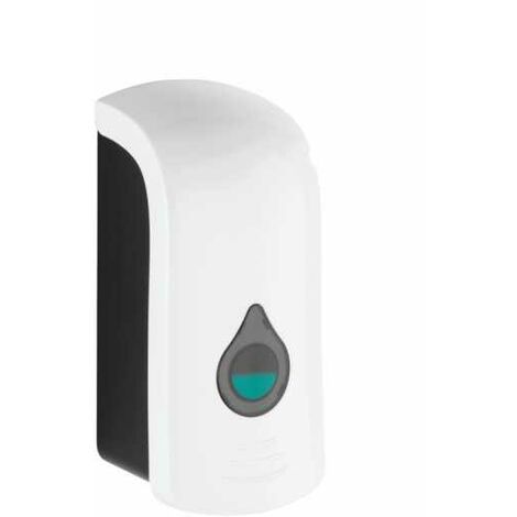 WENKO Distributore di sapone liquido da parete Ranera L, distributore di gel igienizzante per le mani da parete, senza foratura, Capacità 740 ml, Plastica, 10,5x24,5x10,5 cm, bianco