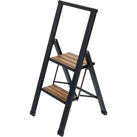Sgabello Da Bagno Pieghevole In Bambù, 17,8 Cm, Per Posizione Accovacciata, Nero