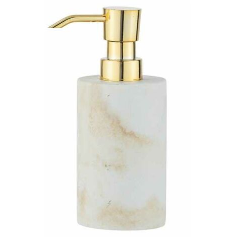 Wenko Dispenser per Sapone Liquido Odos, capacità 0,29 l, Poliresina, Bianco, 7 x 18 x 10 cm