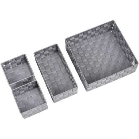 Cestino Da Bagno Wenko Adria Con Coperchio - Grigio Scuro, 26x7x17 Cm, 4 Scomparti - Foto 2