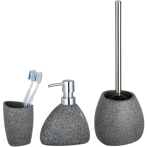 Wenko Set Accessori Per Il Bagno Bicchiere Portaspazzolino Dispenser