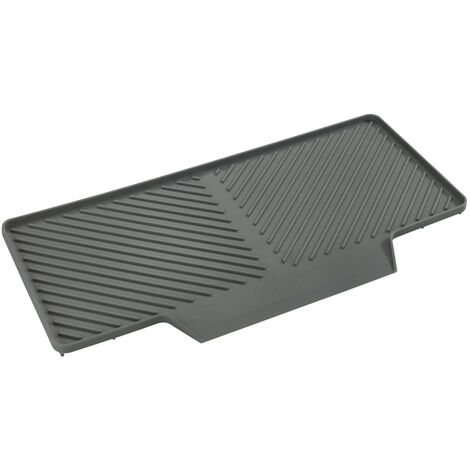 WENKO Tappetino scolapiatti Neli Grigio, 40 x 20, Grigio, Plastica (TPR) grigio (1/5)