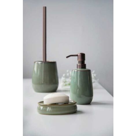 2 Dispenser Sapone In Vetro Con Pompa | Design A Diamante | Capacit&agrave; 330ml | Per Bagno E Cucina