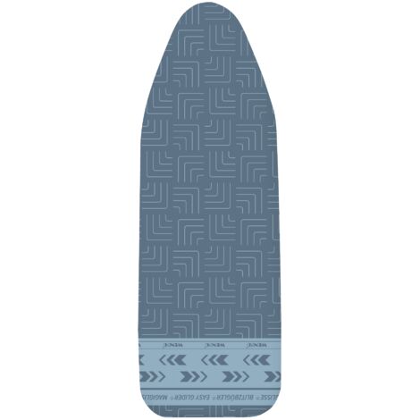 WENKO Copertura per tavolo da stiro Air Comfort con zona scorrevole XL, copertura per stiro a vapore centrale, imbottitura a 5 strati e rivestimento in alluminio, standard Eco-Tex, 140x48 cm, Blu