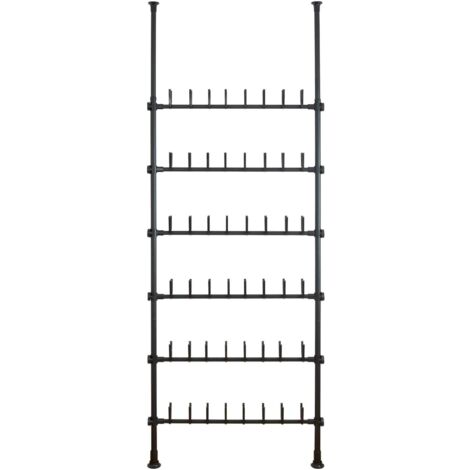 Sistema Armadio Telescopico HERKULES Basic Nero - Regolabile 75-120x165-300cm - Con Appendiabiti - Foto 2