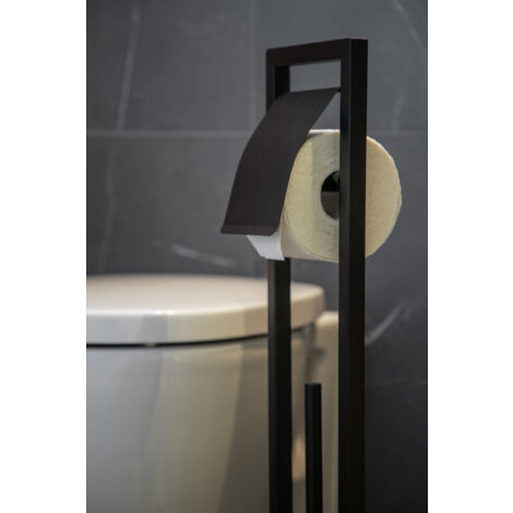 WENKO Set WC Agropoli Petrol, Portascopino Chiuso In Plastica Di Qualita Dalla Forma Scultorea E Con Superficie Smerigliata Scopino Wc Igienico 10 X 365 Cm 33308347