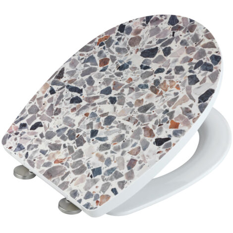 Copriwater MSV Floreale in Termoplastica | Sedile WC Anti-Batterico